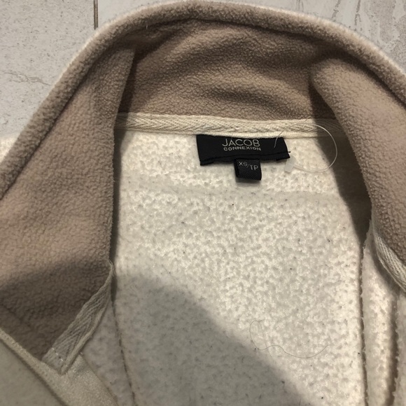 Jacob Cream Zip Up Fleece Sweater - Picture 3 of 4